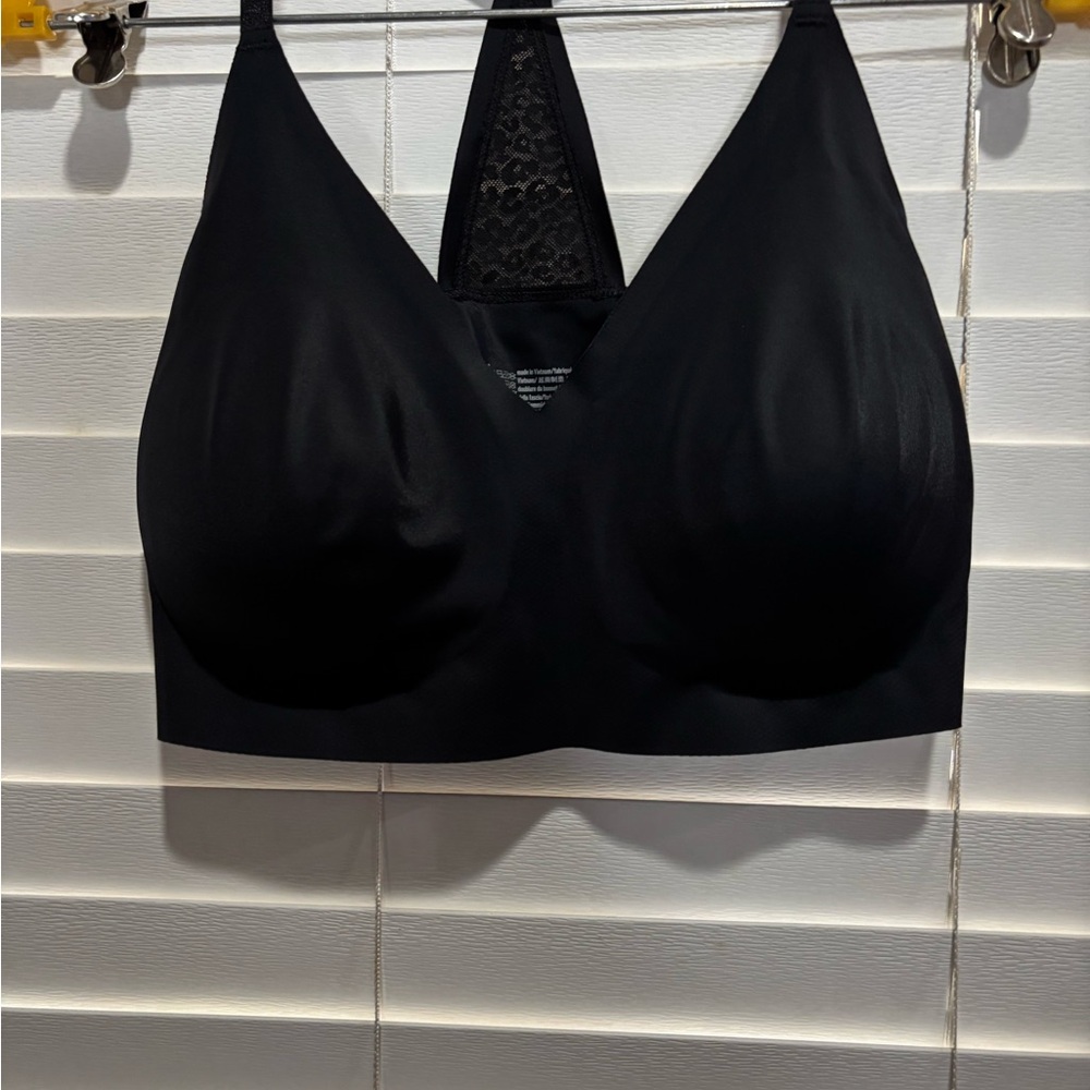 Victoria's Secret Black Lingerie  Bralette with Gold Logo
